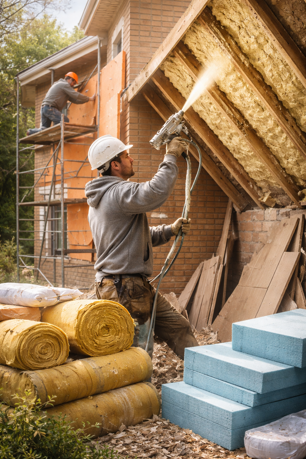 Утепление домов в изобильном под ключ от 4363 руб/м2 | Профессионально — ТепломастерЗбл