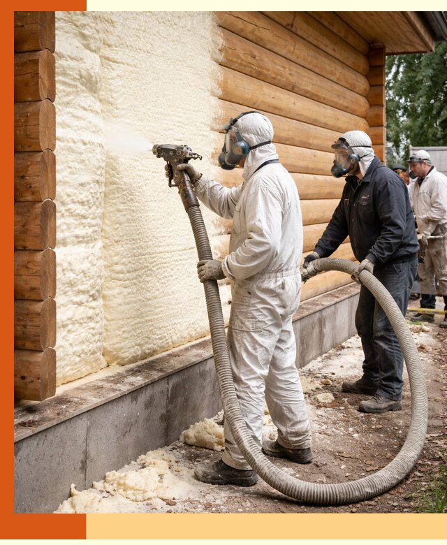 Утепление дома из бруса пенополиуретаном в изобильном