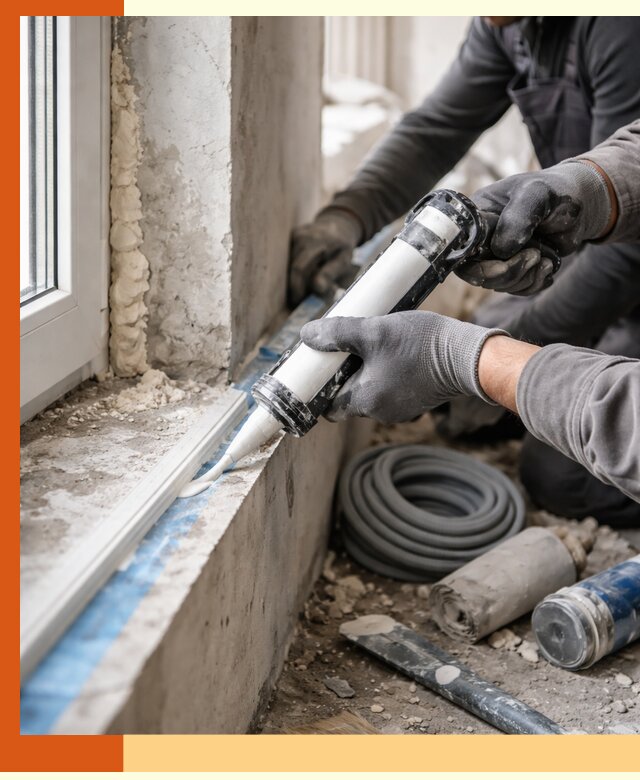 Герметизация стыков и примыканий зданий в изобильном